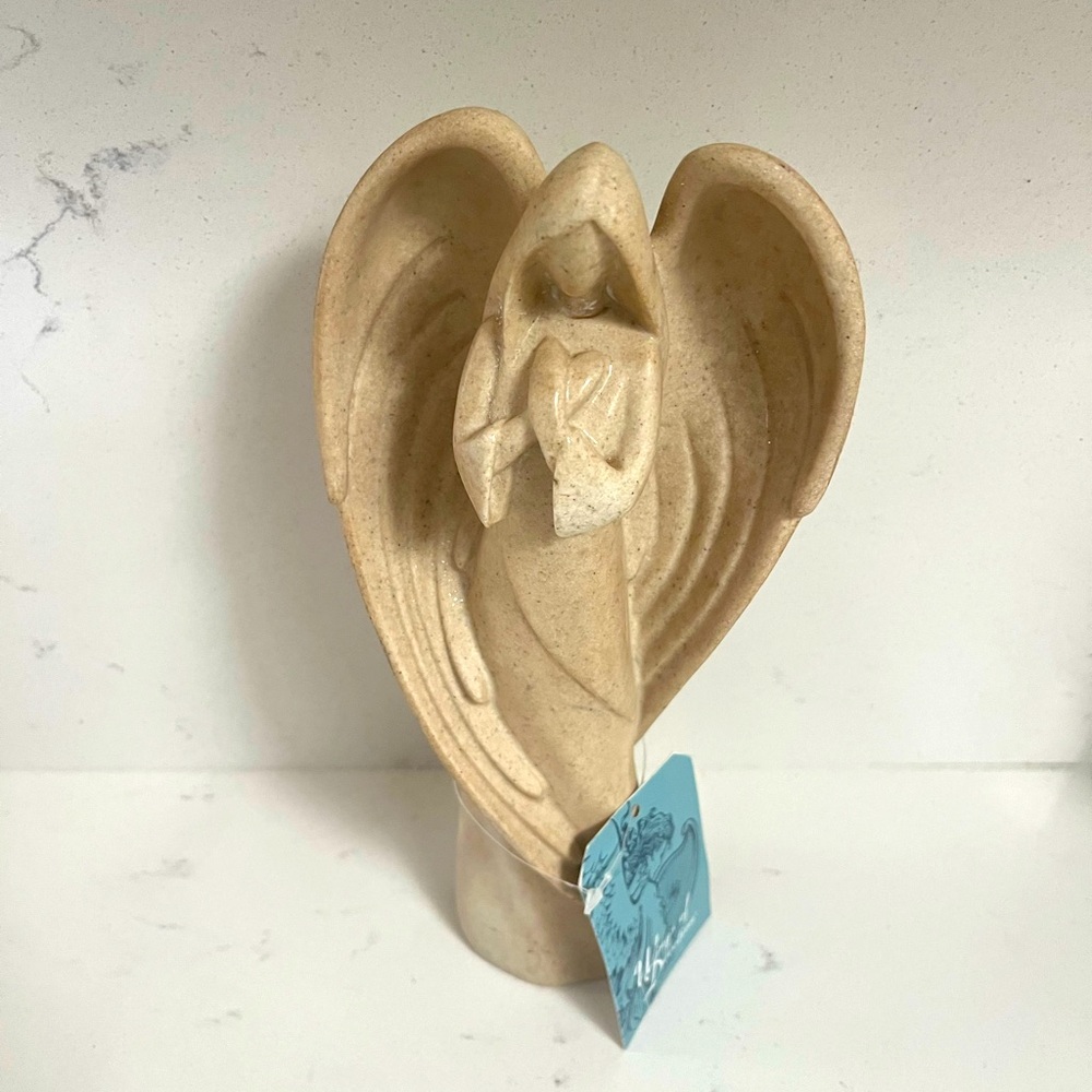 New Desert Angel Figurine funeral gift angel gift, resin granite look angel gift